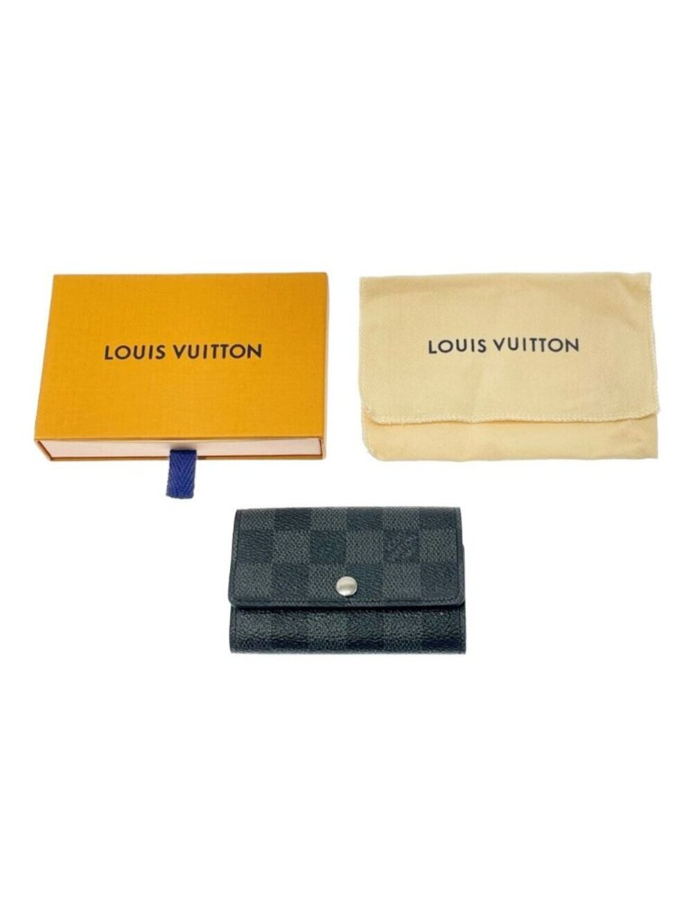 Louis Vuitton Damier Graphite Canvas Multicles 6 Key Case Black Key Holder